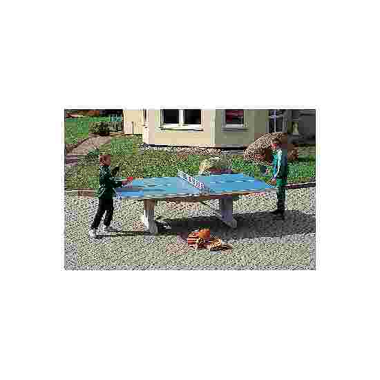Sport-Thieme Table de tennis de table en béton polymère « Premium » Pieds courts, autostable, Bleu
